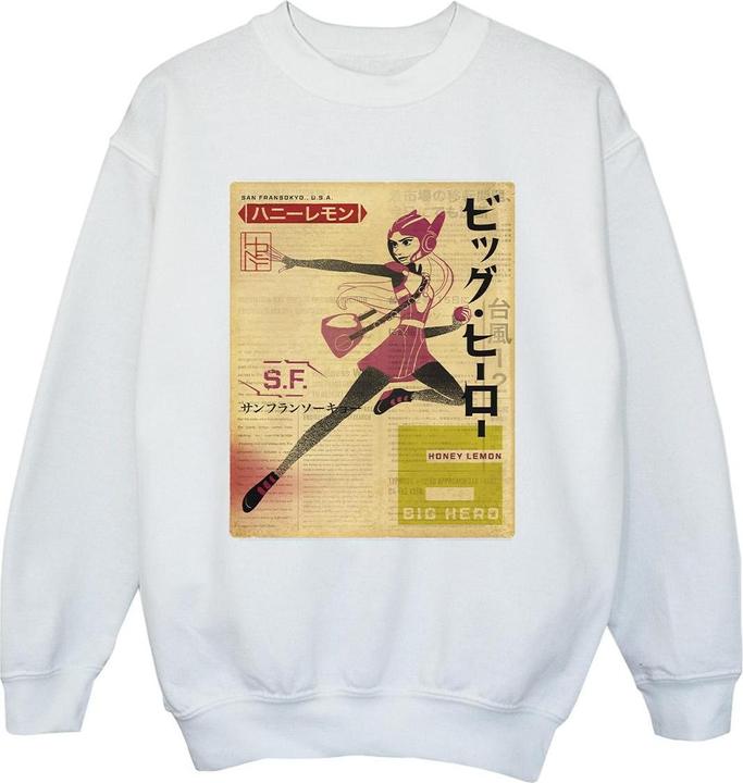 Disney Big Hero 6 Baymax Honey Lemon Newspaper Sweatshirt Jungen