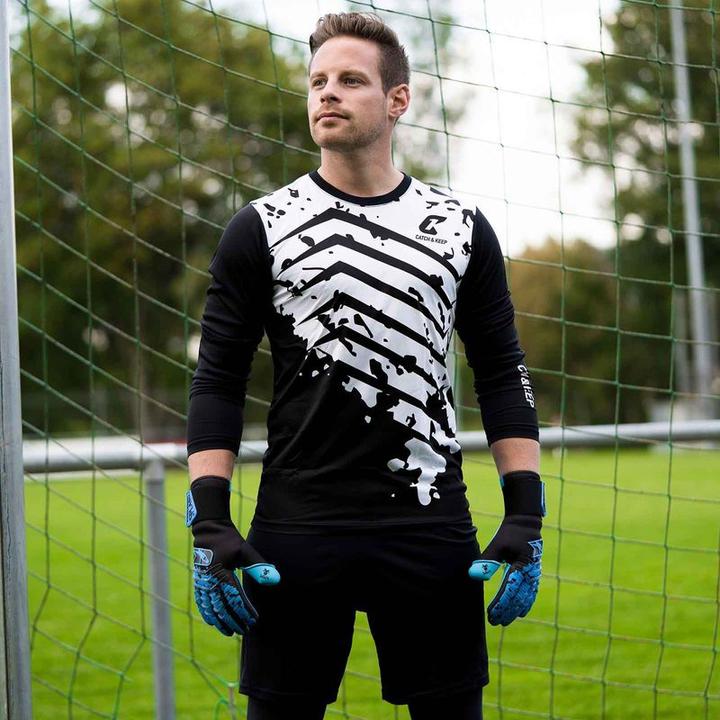 Immagine prodotto Catch & Keep Maglia Protezione Portieri Taglia M Bianco-Nero Maglia Portiere Calcio Top (M)