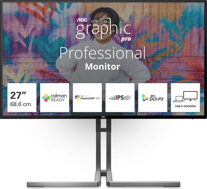 AOC U27U3CV 27p Nano IPS WLED UHD (3840 x 2160 Pixel, 27")