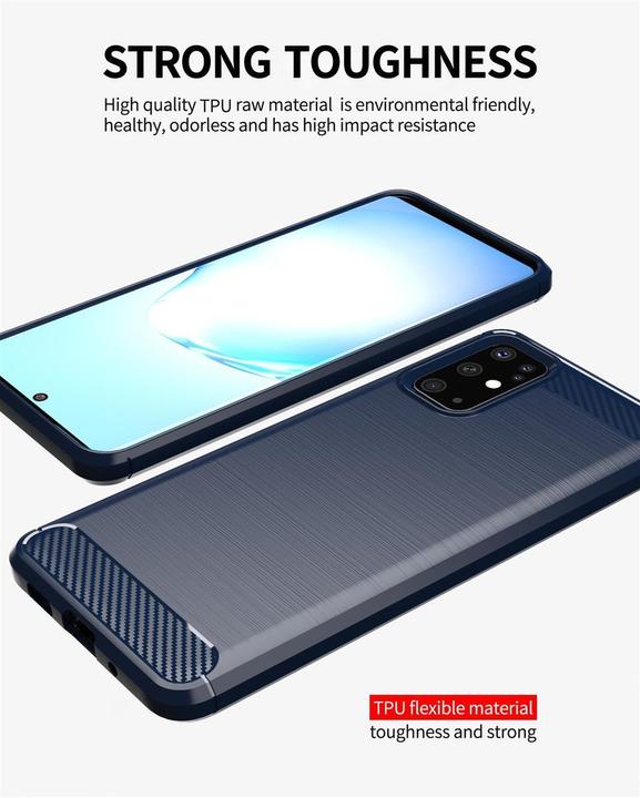 Produktbild Cadorabo TPU Ultra Slim carbon edelstahl Kombi Cover (Samsung Galaxy S20+)