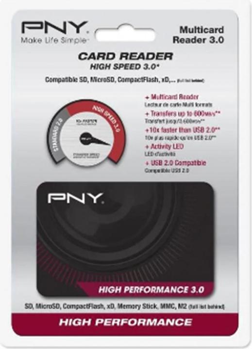 Image du produit PNY Lecteur de cartes Flash Formats 3.0 haute performance (USB 3.0)
