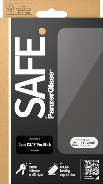 Produktbild PanzerGlass SAFE. by ™ Displayschutz Xiaomi 13T | 13T Pro | Ultra-Wide Fit (1 Stück, Xiaomi 13 Pro, Xiaomi 13)