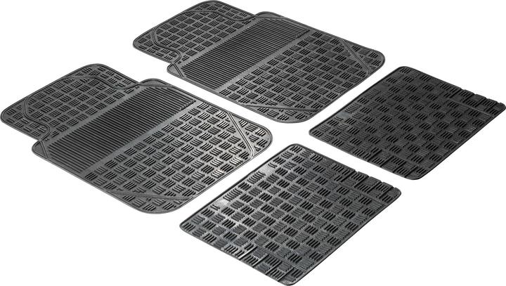 CarComfort Anti-Rutschmatte-Auto Magnus, zuschneidbare Gummimatte 4er Set (2 Vordermatten + 2 Rückmatten)