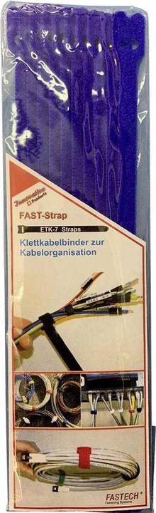 Produktbild Fastech E7-2 Strap, blau, 7x200mm (Klettkabelbinder, 200 mm, 10 Stk.)