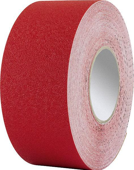 Actual product image Moravia Floor marking tape, suitable for forklift trucks, vinyl, width 75 mm, red. (75 mm)
