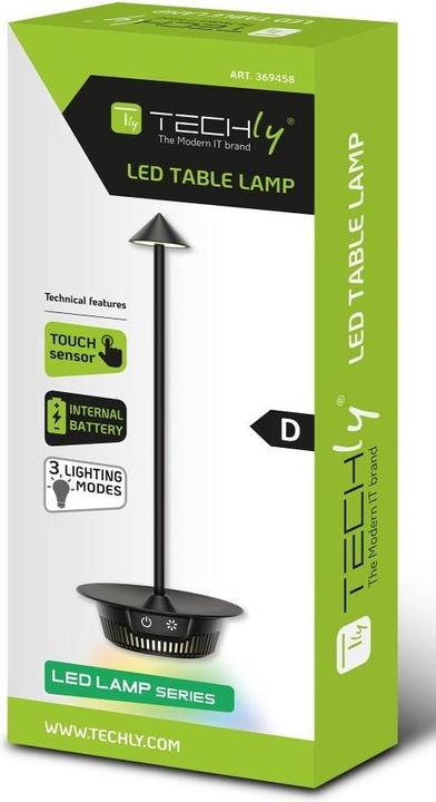 Produktbild Techly Kabellose LED-Lampe mit RGB-Sockel Touch Dimmbar (130 lm)