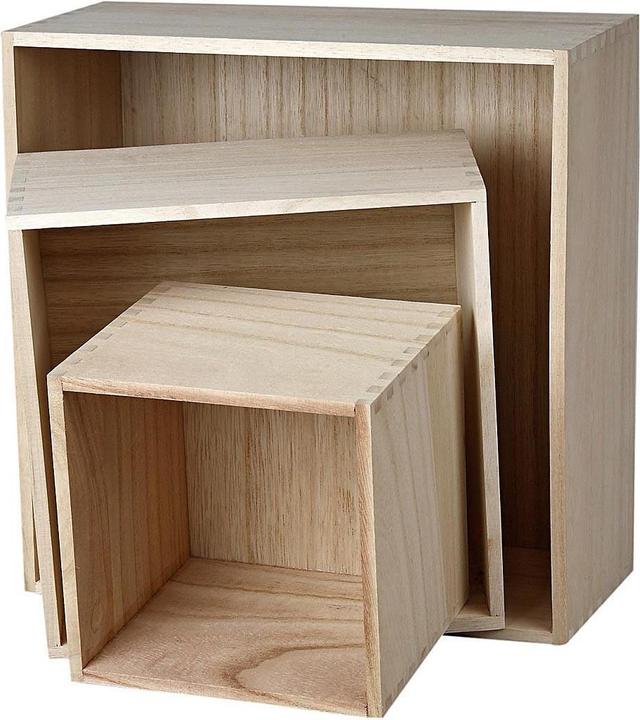 Image du produit Creativ Company Coffret en bois carré (15 x 15 x 28 cm, 11.37 l)