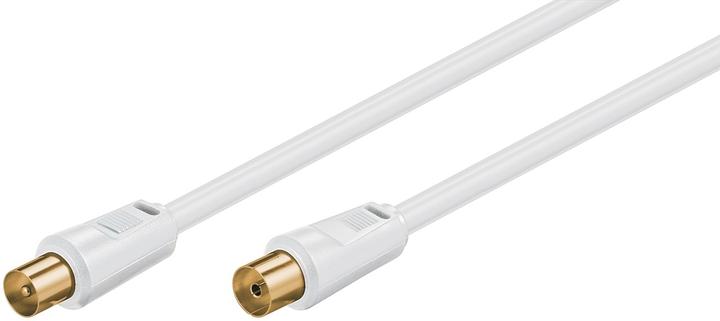 Produktbild Goobay Antennen Anschlusskabel, 100% geschirmt, vergoldet, Weiss, 10 m (Antennenkabel)