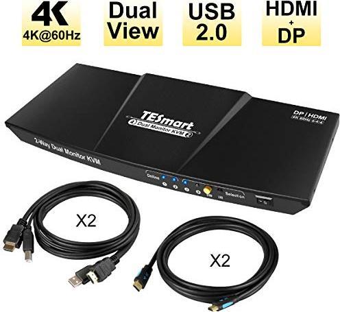 Produktbild TESmart Dual Monitor KVM-Switch