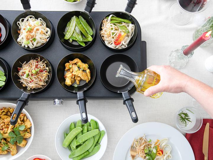 Produktbild Fritel Gourmet Wok und Pfannkuchen (8 cm, Wok Pfanne, Aluminium)