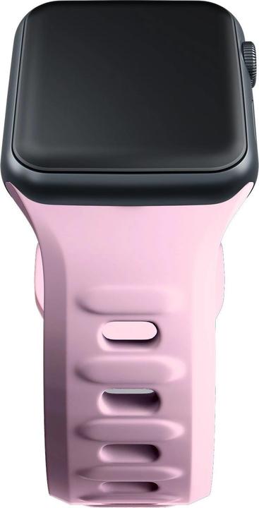 Actual product image 3MK Silicone Watch Strap Powder Pink dla Apple Watch 42/44/45/49 mm
