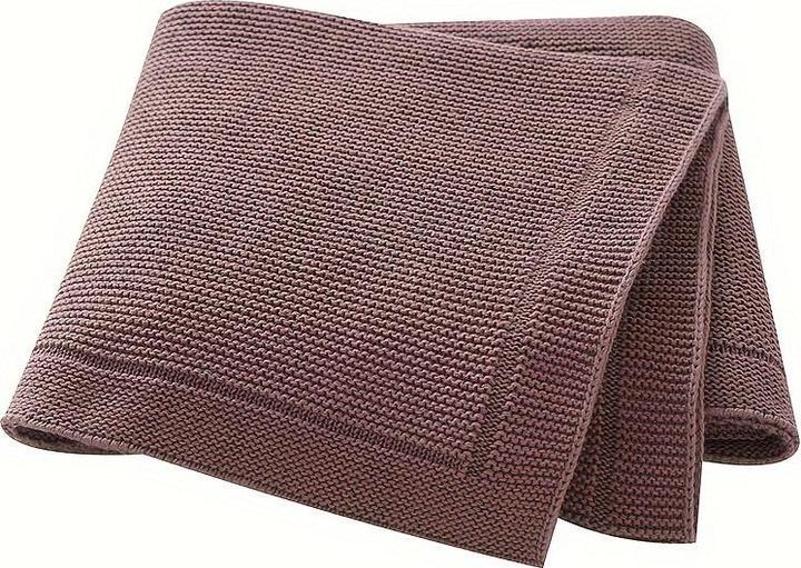 Produktbild Alopini Weiche Baumwolle stricken Swaddle Decke - Solid Farbe, geometrische Muster, ideal für verschiedene