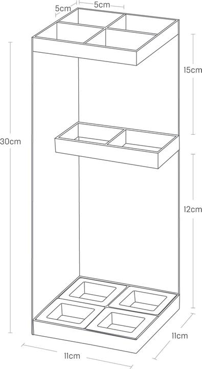 Actual product image Yamazaki Smart (11 x 11 x 30 cm)