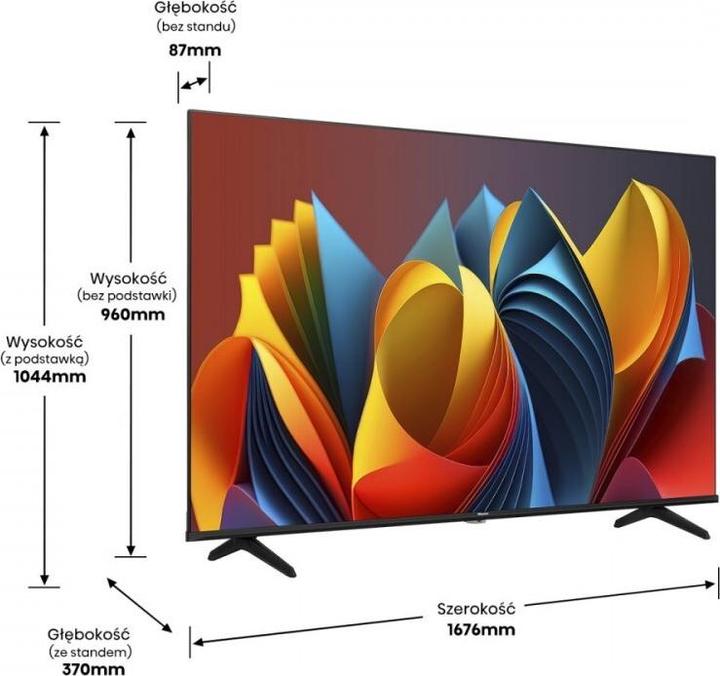 Actual product image Hisense TV 75E7NQ (75", E7NQ, QLED, 4K, 2023)