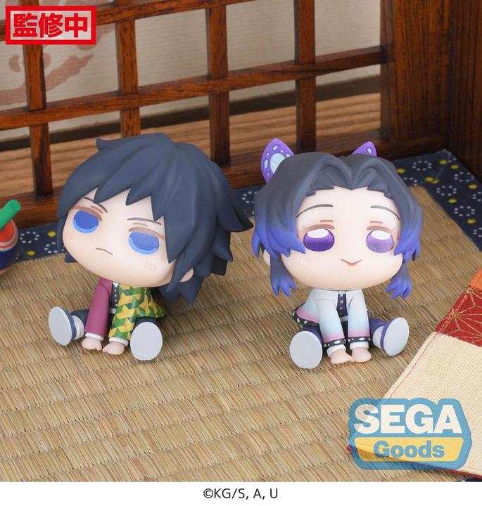 Actual product image Sega Goods Demon Slayer: Kimetsu no Yaiba Chubby Collection PVC Statue Shinobu Kocho & Giyu Tomioka (EX) 6 cm