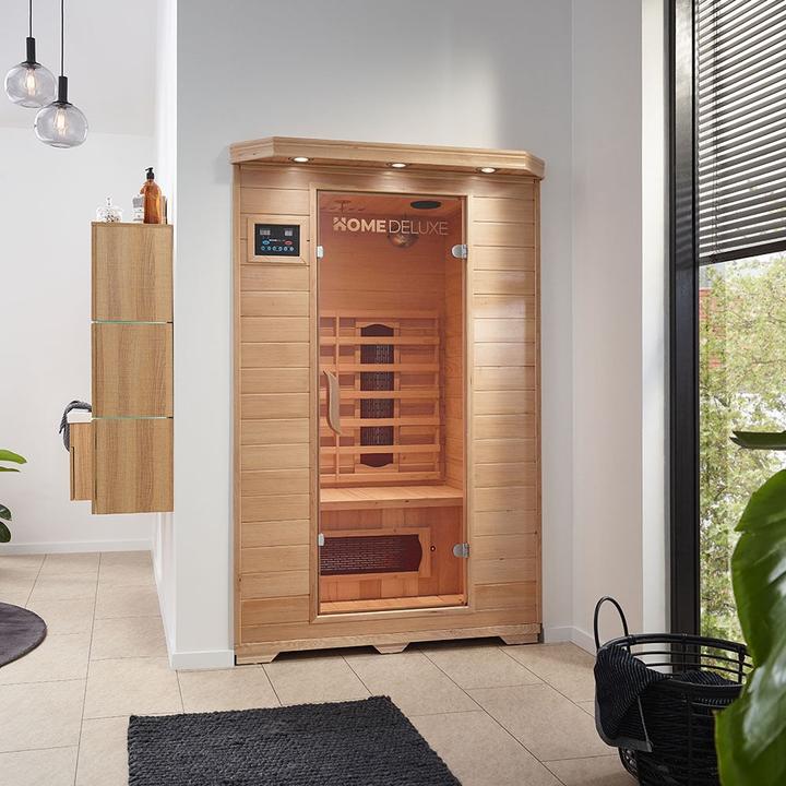 Immagine prodotto Home Deluxe Cabina a infrarossi IKENNA M - 120x105cm per 2 persone - Cabina a infrarossi con 1750 Watt