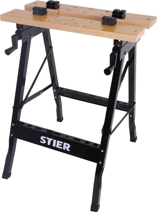 Stier Werk- und Spanntisch, klappbar, 150 kg (63.50 cm, 60.50 cm)