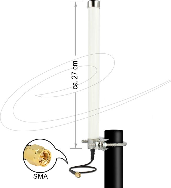 Image du produit Delock Antenne LTE/HSPA/GSM, connecteur SMA (DECT, Lora, WiFi)