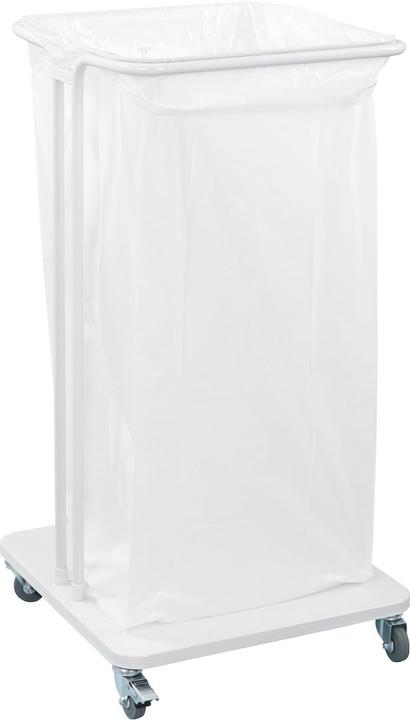 Image du produit ReinigungsBerater support pour sacs poubelle mobile Saekko Boy 120 L blanc ouvert (40 l)