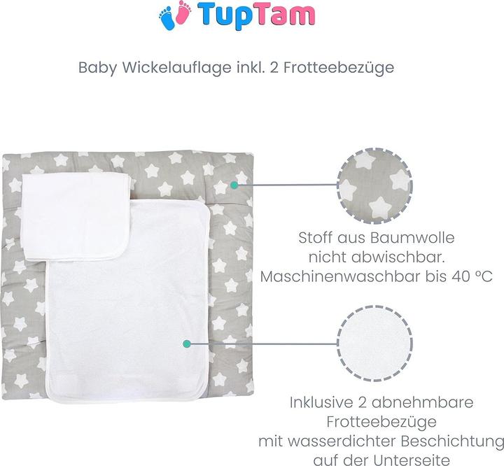 Produktbild TupTam Wickelauflage mit 2 wasserfesten Bezügen