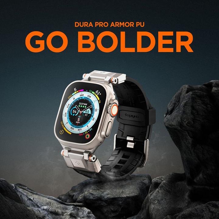 Actual product image Spigen DuraPro Armor PU Apple Watch (49mm) Band (Thermoplastic polyurethane (TPU), Polyurethane (PU))