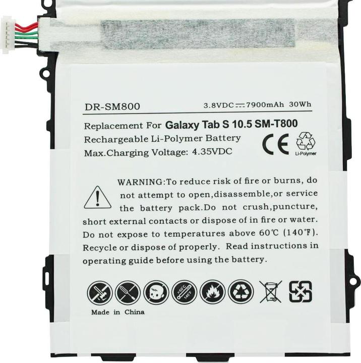 Actual product image Samsung Galaxy Tab S 10.5 battery, SM-T800, SM-T805