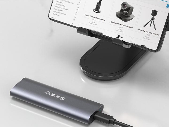 Actual product image Sandberg USB 3.2 Case for M.2+NVMe SSD (M.2, M.2 2230, M.2 2242, M.2 2260, M.2 2280)