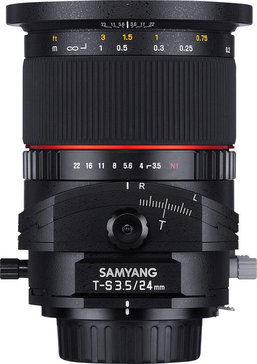 Samyang 24mm F3.5 T/S Sony A-Mount (Sony A, Plein format)