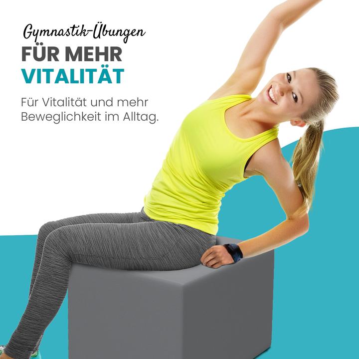 Produktbild Aktivshop Bandscheibenwürfel, Stufenlagerungswürfel zur Stufenlagerung, Stufenbett mit Bezug, Fitness Würfel
