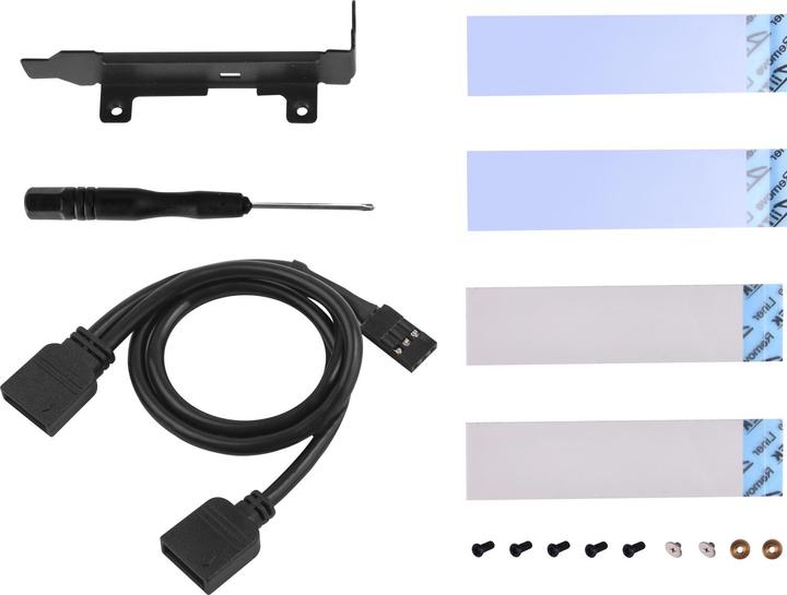 Image du produit Silverstone SST-ECM24-ARGB - Carte SuperSpeed PCI-E Express X4 vers M.2 (NVMe SSD NGFF), alu. heatsink (PCI-E x4)