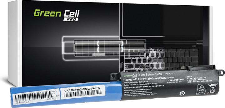 Immagine prodotto ASUS Batteria Green Cell Green Cell A31N1519 per F540 F540L F540S R540 R540L R540S X540 (3 Celle, 2600 mAh)