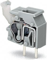 Actual product image Wago 255-501 Bayable single terminal block for printed circuit boards 0.08-2.5 qmm grey