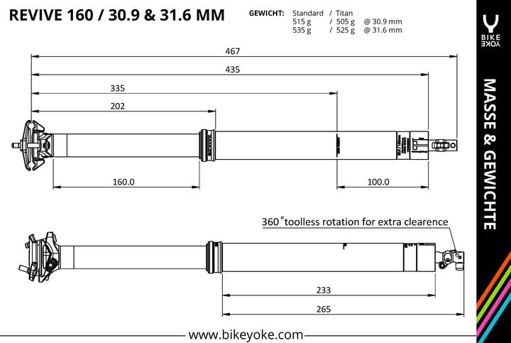 Image du produit BikeYoke Tige de selle Divine Dropper Post (ø30.9 mm,160 mm) (30.90 mm)