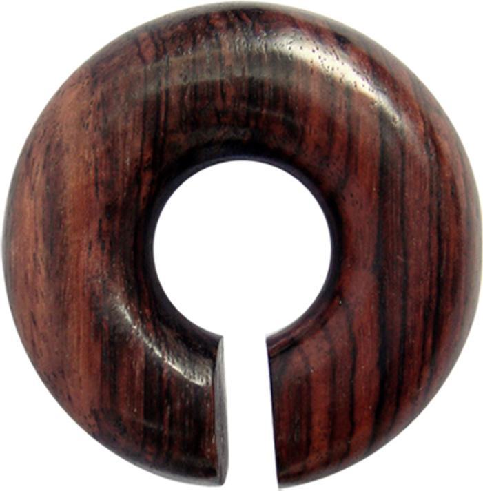 Star Piercing Ohrgewicht Donut klein aus Narra Holz (ohne Messing, Organisch)