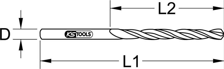 Produktbild KS Tools HSS-G CO 5 Spiralbohrer, kurz (12 Millimeter)
