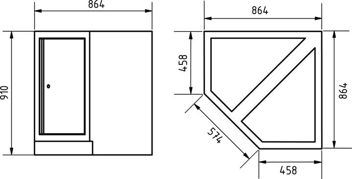 Actual product image Kraftwerk Corner cabinet furniture (86.40 cm, 91 cm)