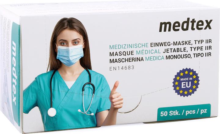 Actual product image Medtex Disposable medical masks type IIR, 50 pcs. (Protection class I, 50 x)
