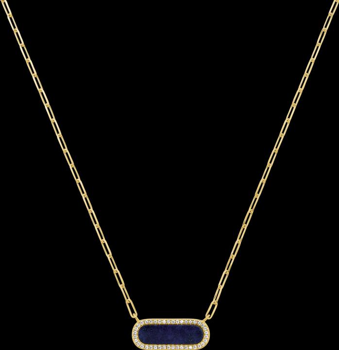 Charles Garnier Halskette aus vergoldetem Silber, Lapislazuli, Zirkonoxid (925er Silber)