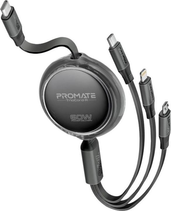 Actual product image ProMate TrioCord-R Black (1.10 m)