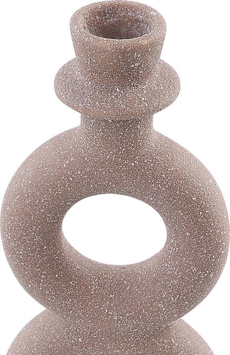 Produktbild Beliani Kerzenständer Porzellan beige 23 cm NAOUSA