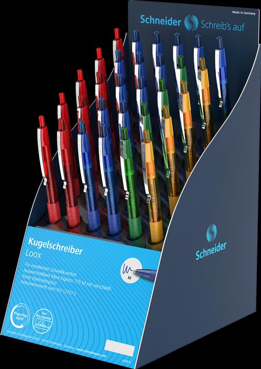 Immagine prodotto Schneider Espositore Loox biros, 30 pezzi, cartone, 160 x 305 x 203 mm (Blu intenso, 30 x)