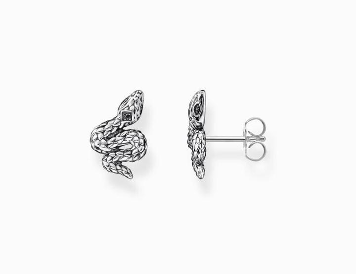 Produktbild Thomas Sabo Ohrstecker geschwärzt Schlange (925er Silber)