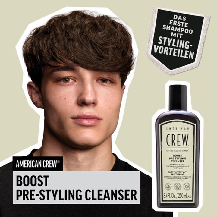 Produktbild American Crew Boost Pre-Styling Cleanser, 250ml (250 ml, Flüssiges Shampoo)