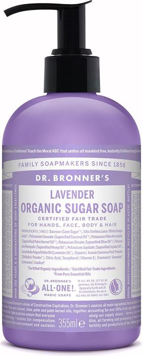 Actual product image Dr. Bronner's sugar soap (Liquid soap, 355 ml)