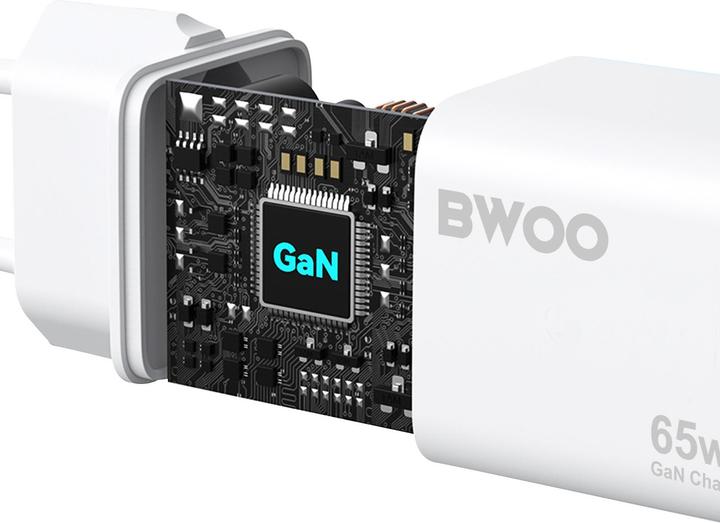 Image du produit Bwoo CHARGEUR DE VOYAGE 65W GaN CDA147 2 xUSB-C, 1 x USB-A (65 W)
