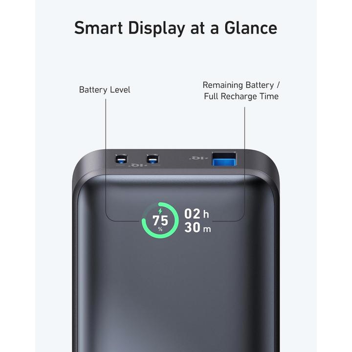 Actual product image Anker 533 PowerCore PowerBank 10000mAh 30W PD black (10000 mAh, 30 W)