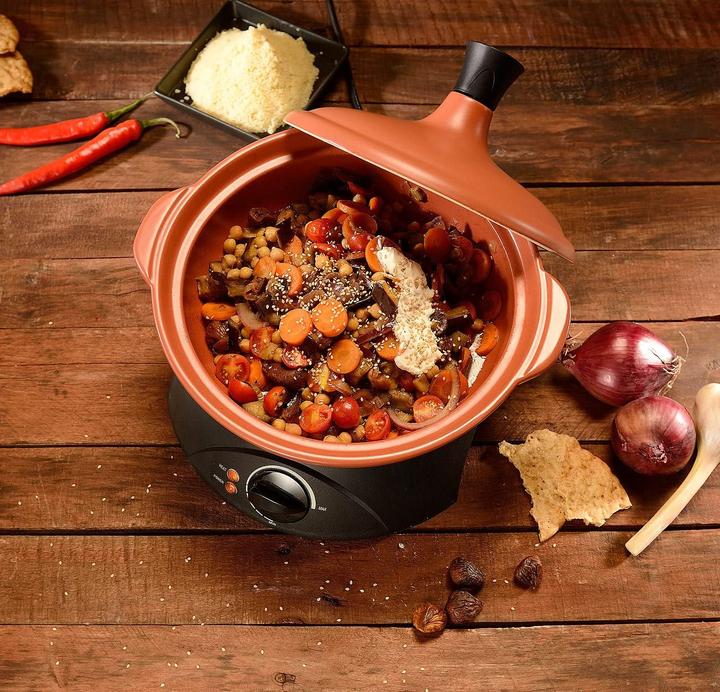 Produktbild Rosenstein & Söhne Elektrischer Tajine-Tontopf mit Deckel