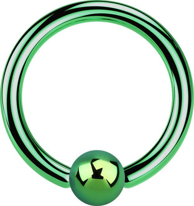 Star Piercing Ball Closure Ring grün (ohne Messing, Chirurgenstahl 316L)