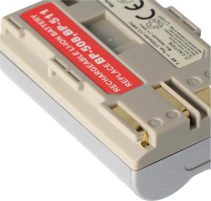 Image du produit AccuCell Akku Canon BP-511 Akku BP-508, BP-512 (Batterie de l'appareil photo)