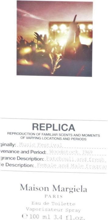 Actual product image Maison Martin Margiela Replica Music Festival by Eau de Toilette Spray (Unisex) 100 ml (Eau de toilette, 100 ml)